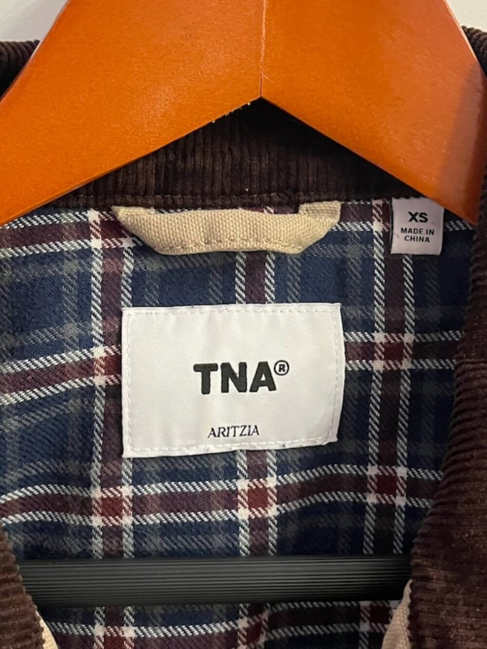 TNA Aritzia Beige Corduroy Collar Barn Chore Jacket - Picture 4 of 4